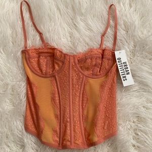 UO Modern Love Corset ‘terracotta’